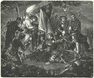 Tod von Huldrych Zwingli in der Schlacht bei Kappel, 1531